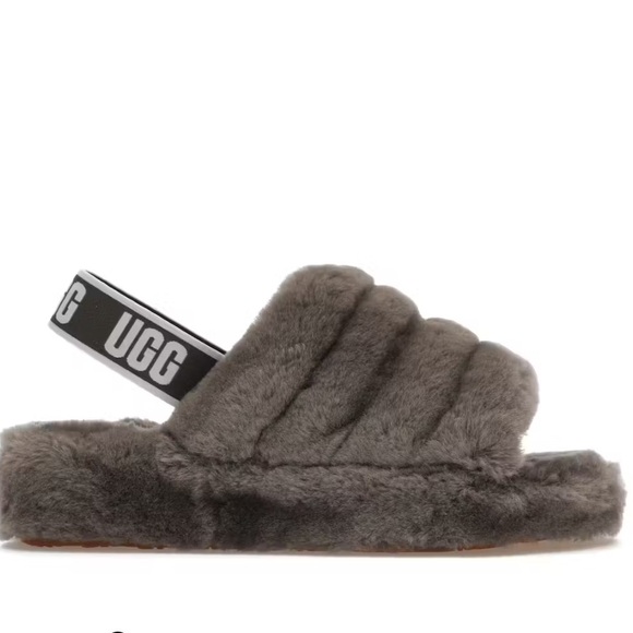 UGG Shoes - UGG Fluff Yeah Slide Gray- LIKE NEW
